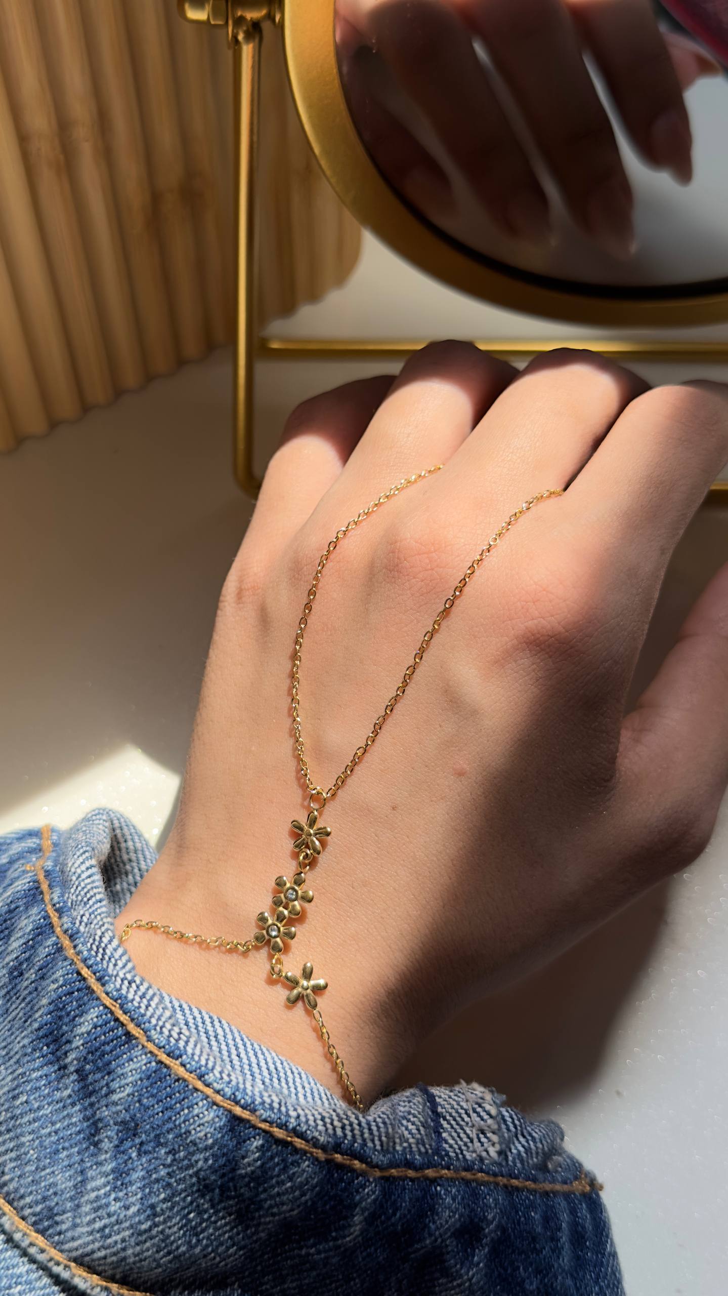 Rosha Hand Chain - Gold Plated