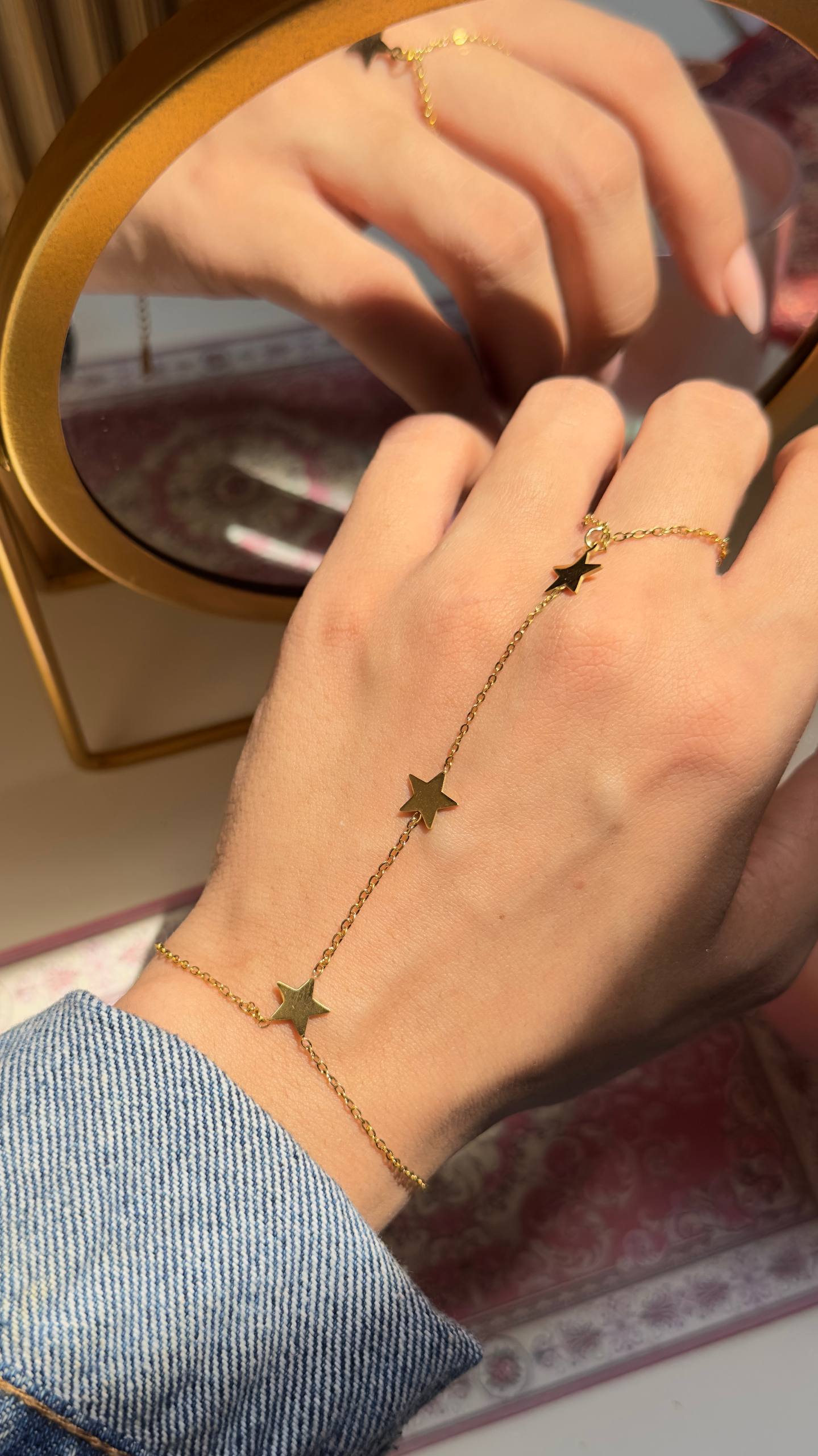 Ragaa Hand Chain - Gold Plated