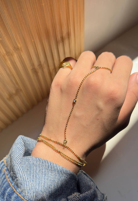 Ayat Hand Chain - Gold Plated
