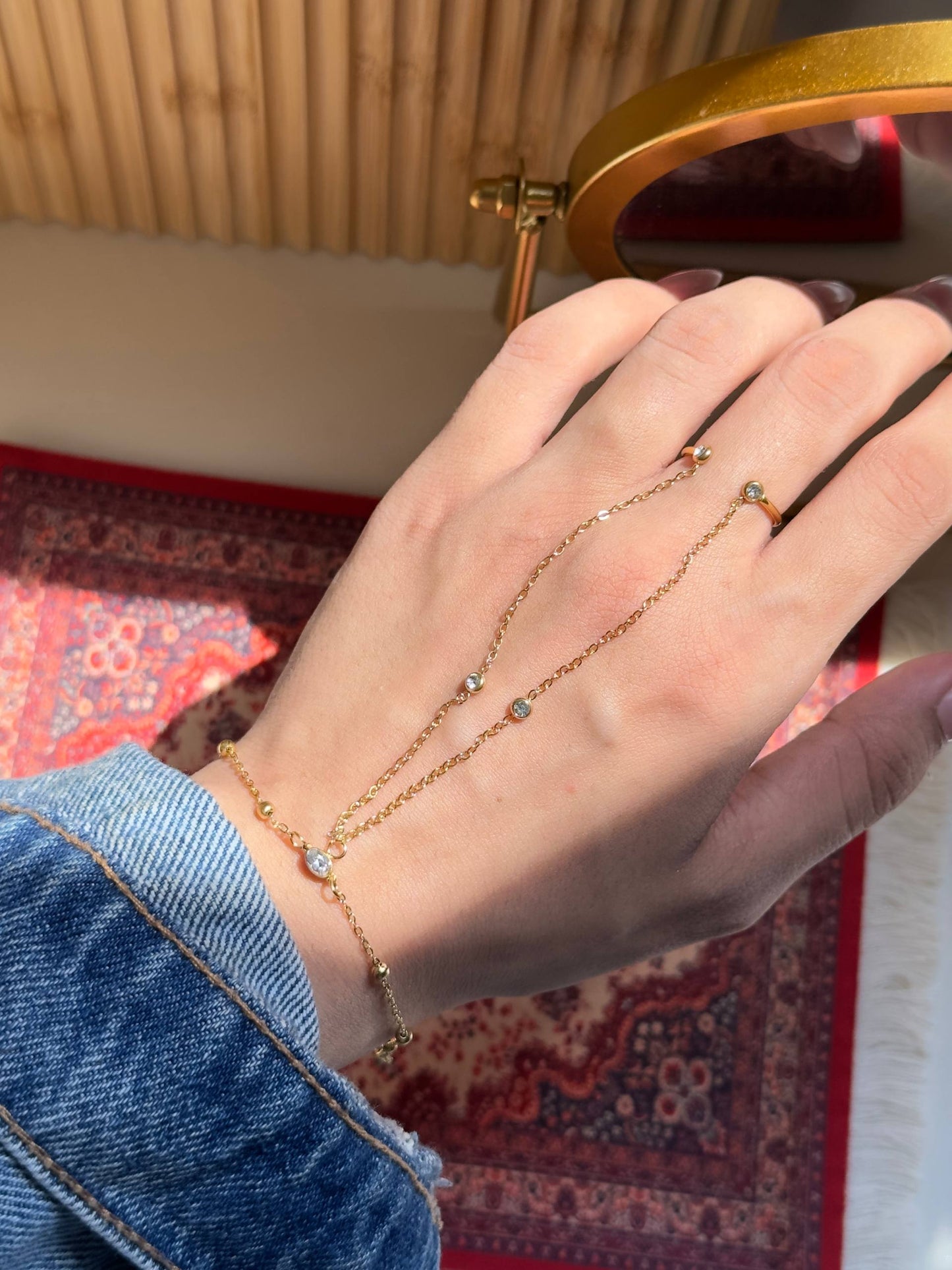 Kayan Hand Chain - Gold Plated