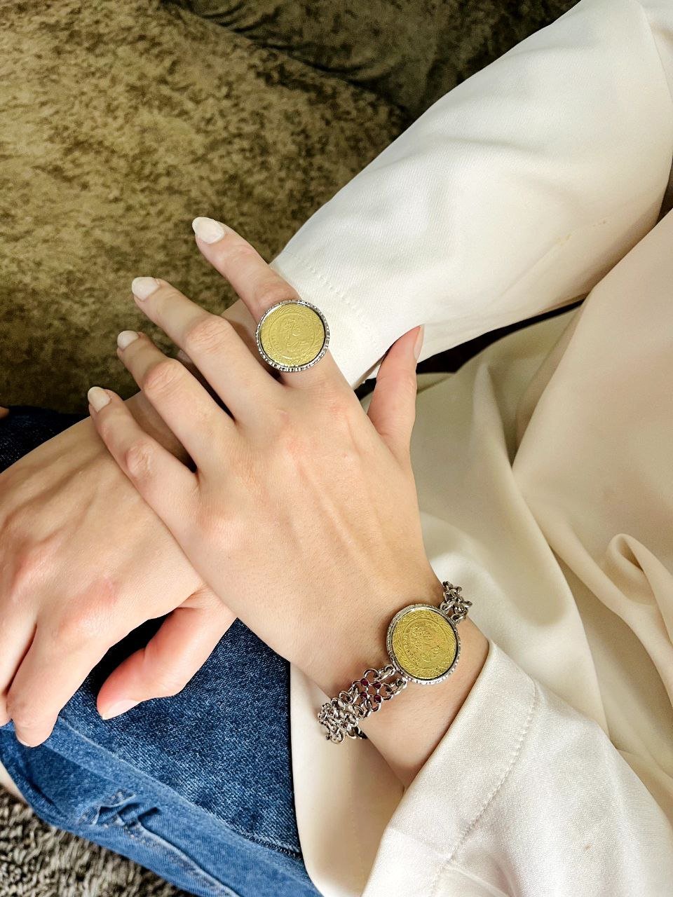 Rahiq Set –  Silver & Gold Plated