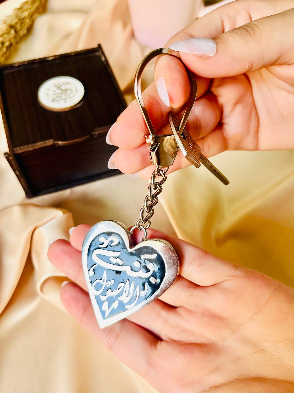 " Customized " Heart Medal - Silver Plated