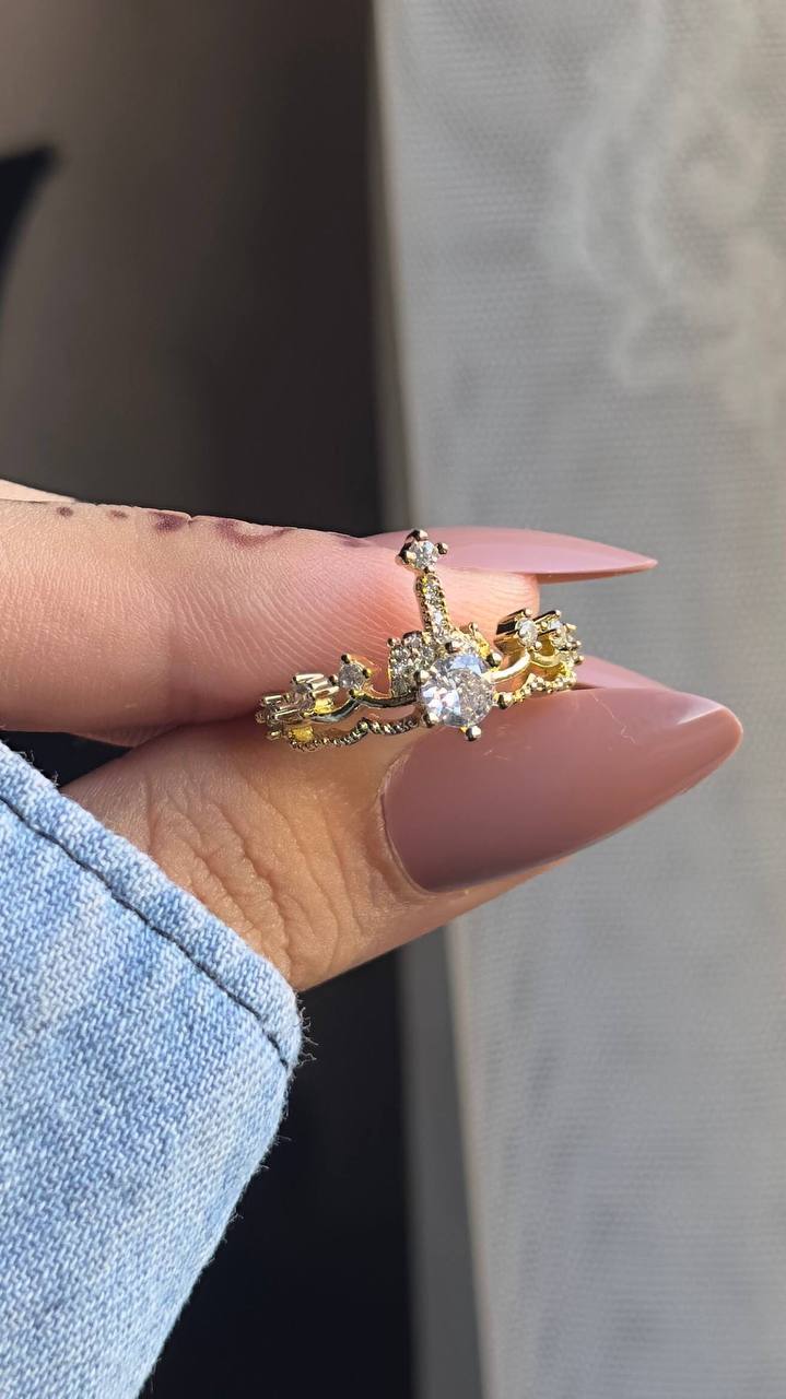 خاتم ميرا – مطلي بالذهب