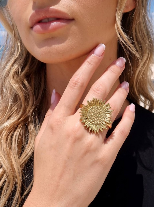 Sunflower Ring - Stainless Steel