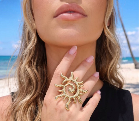 Sun Rays Ring - Stainless Steel
