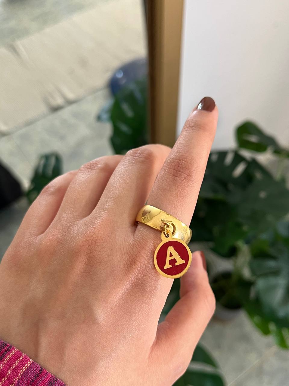 Letter "M" Customized Ring - Gold Plated