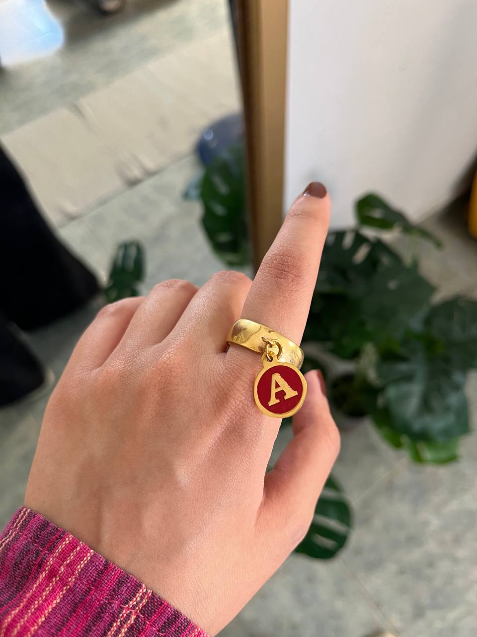 Letter "M" Customized Ring - Gold Plated
