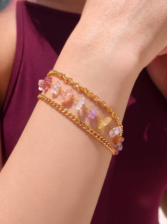 Elegant Stone Bracelet - Stainless Steel