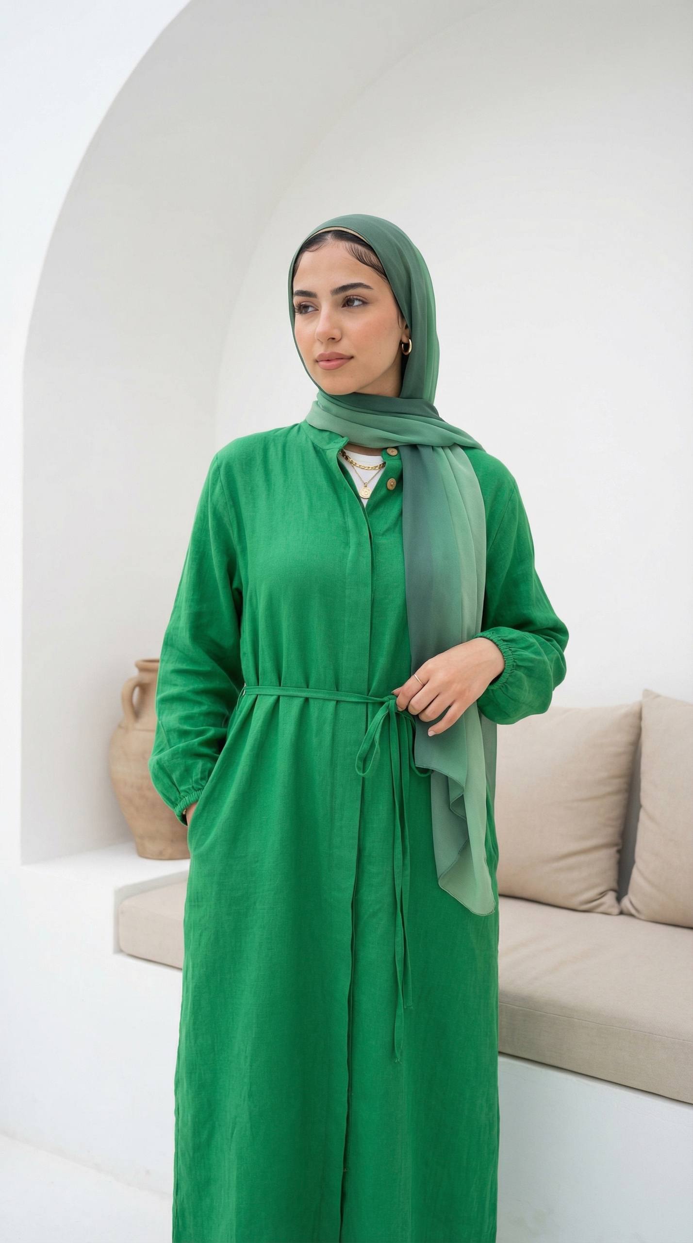 Effortless Chic Dress - Crinkle Linen