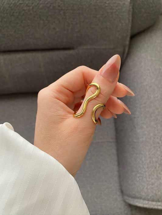 Ondine Wave Ring - Stainless Steel