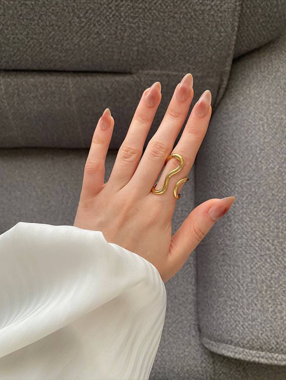 Ondine Wave Ring - Stainless Steel