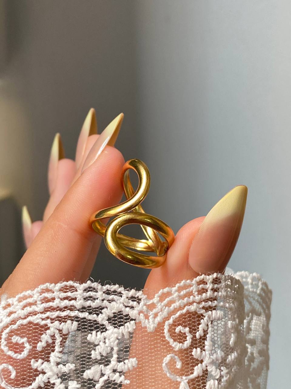Dahlia Petal Ring - Stainless Steel