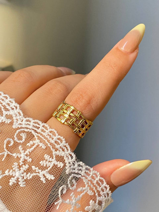 Freya Weave Ring - Stainless Steel