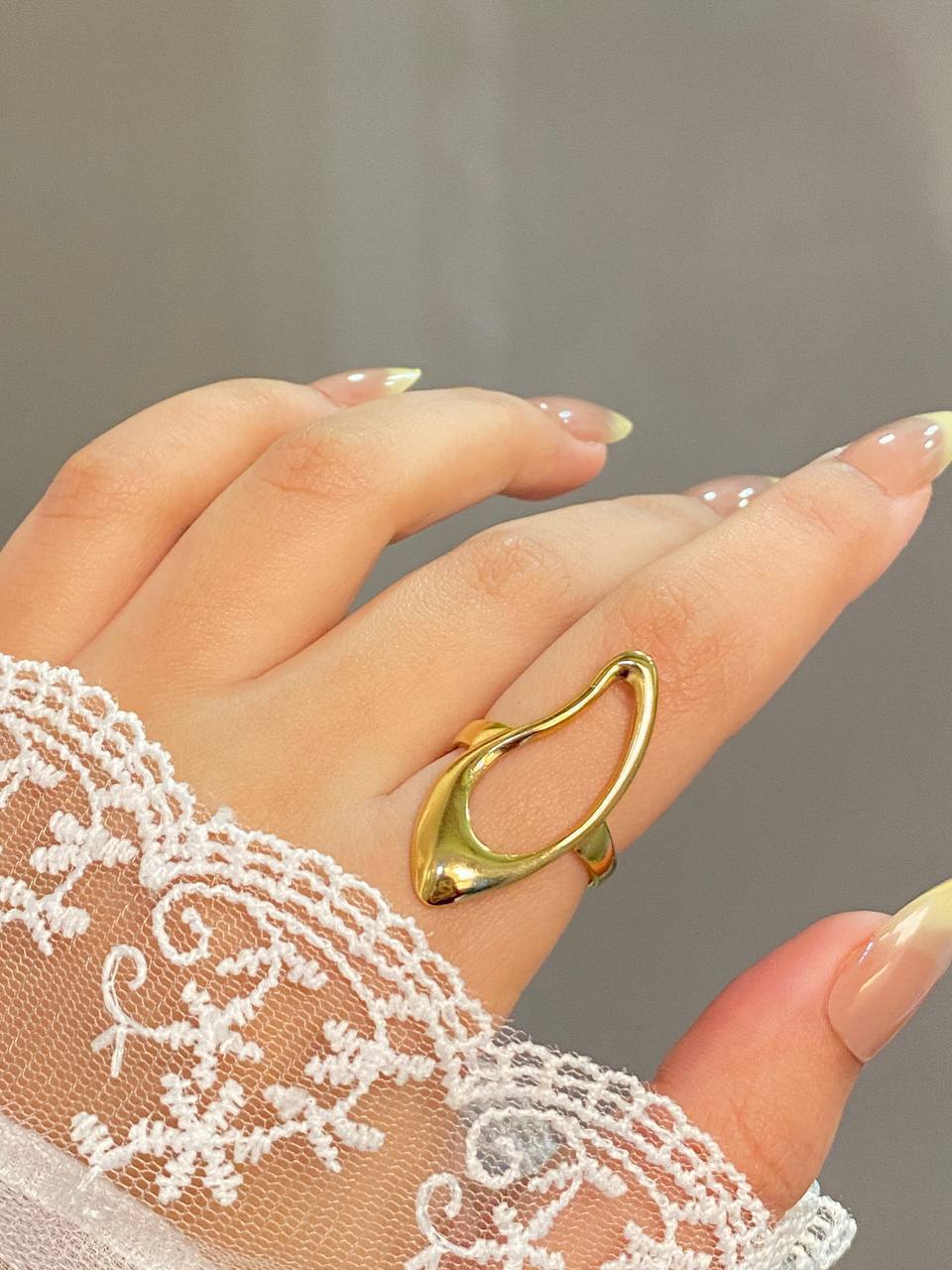 Nerina Drop Ring - Stainless Steel