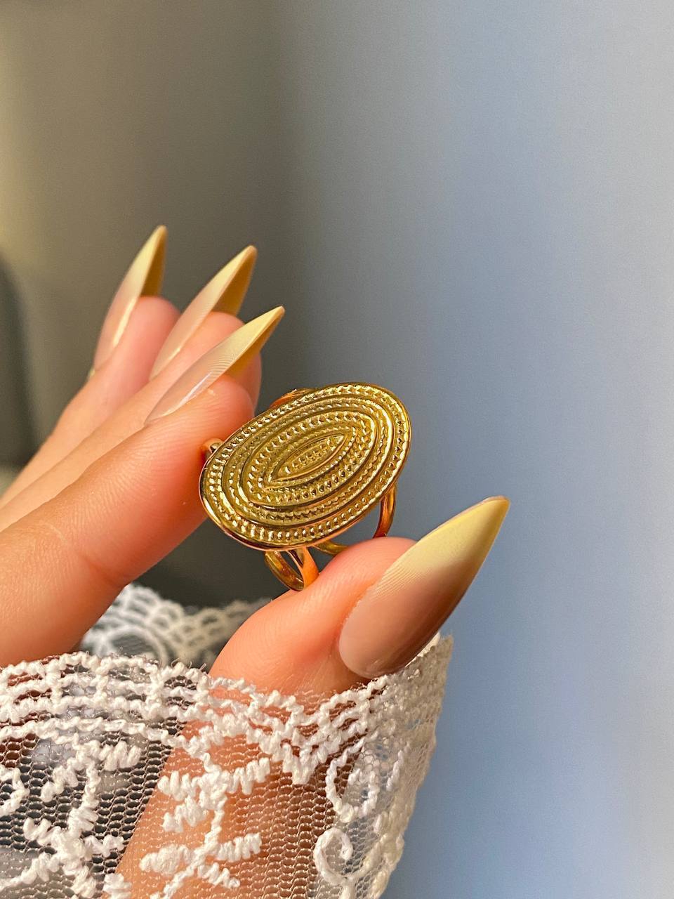 Solara Medallion Ring - Stainless Steel