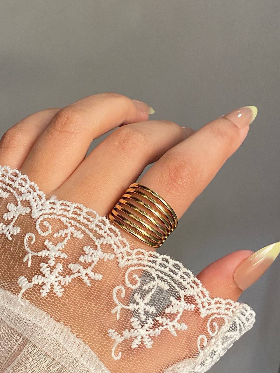 Calista Lines Ring - Stainless Steel