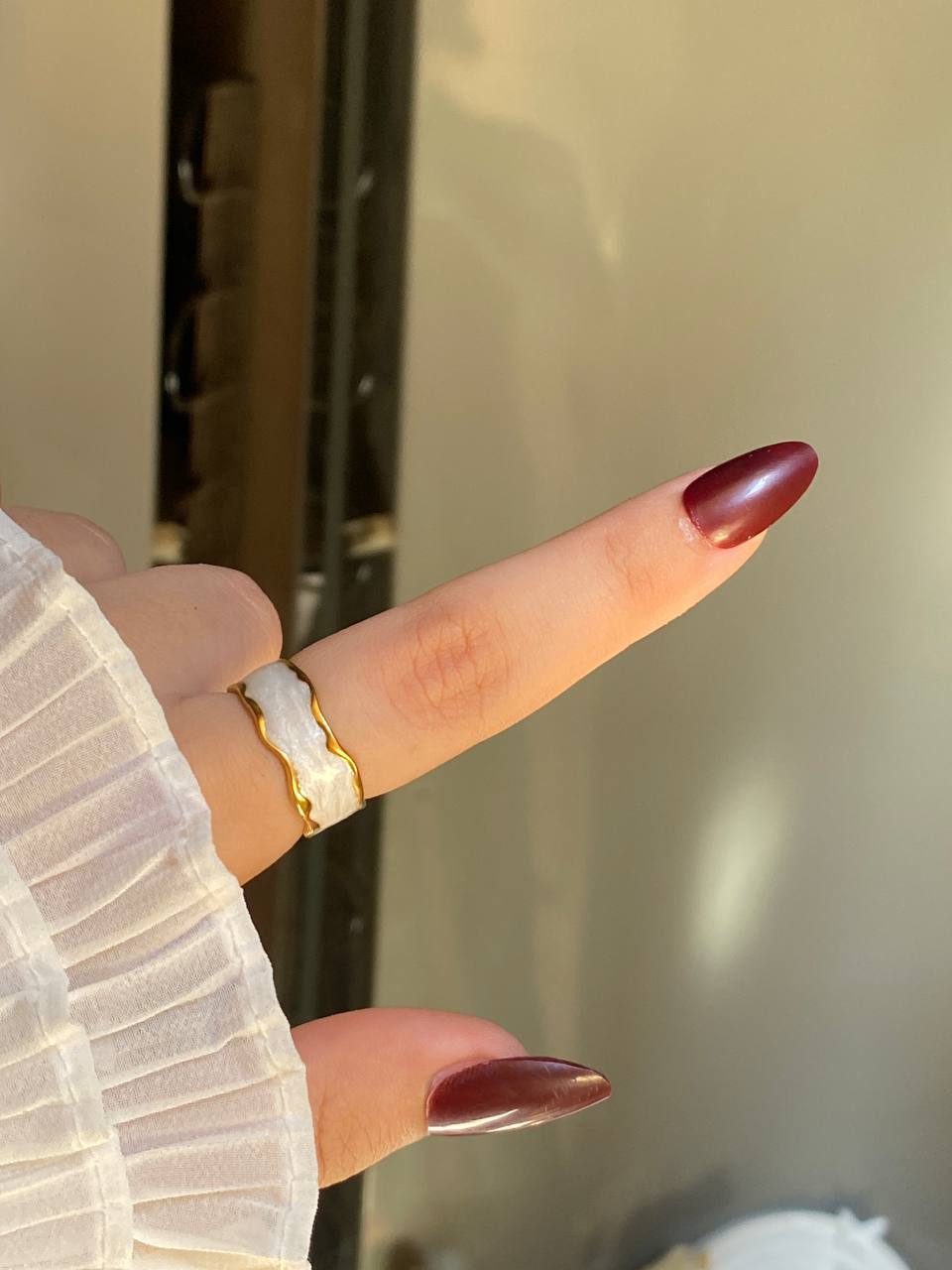 Sara White Ring - Stainless Steel