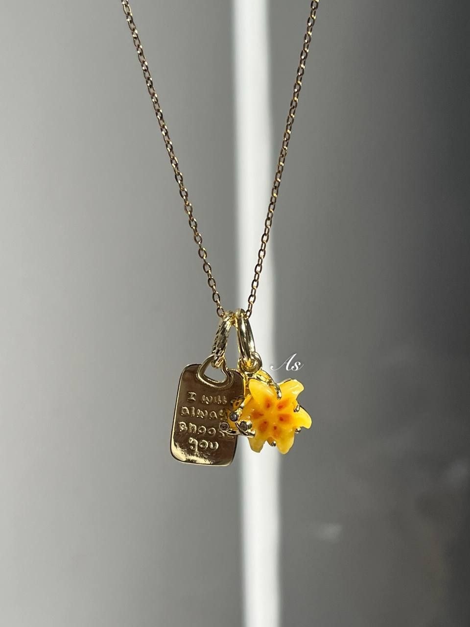 Flower Necklace - Stainless Steel
