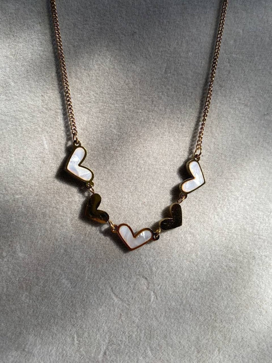 Hearts Necklace - Stainless Steel