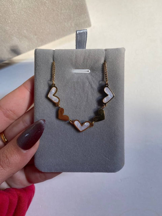 Hearts Necklace - Stainless Steel