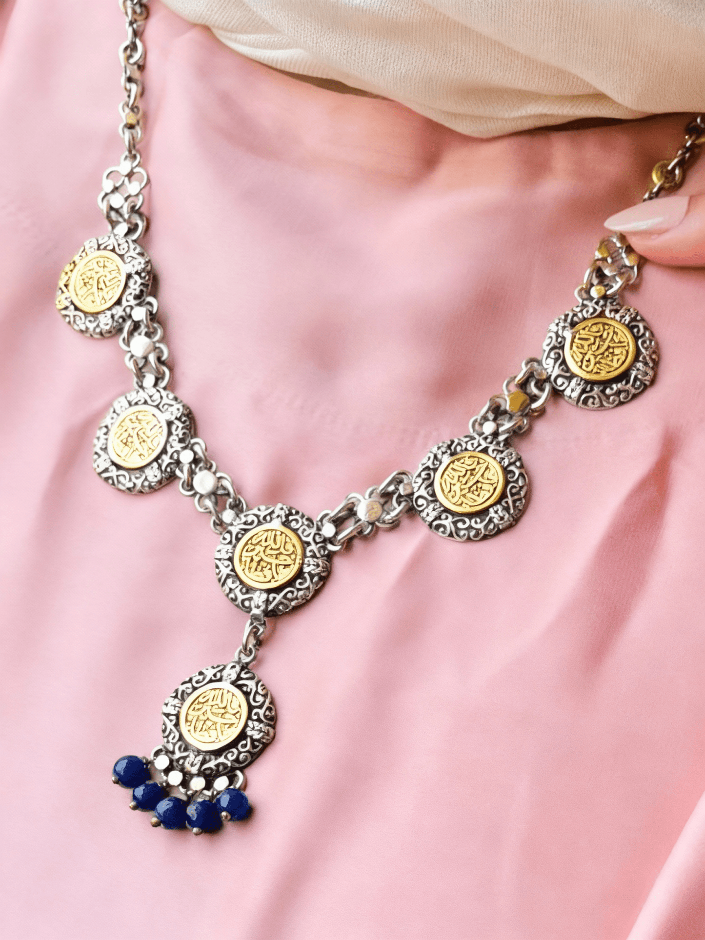 Ahlam Necklace - Silver & Gold Plated