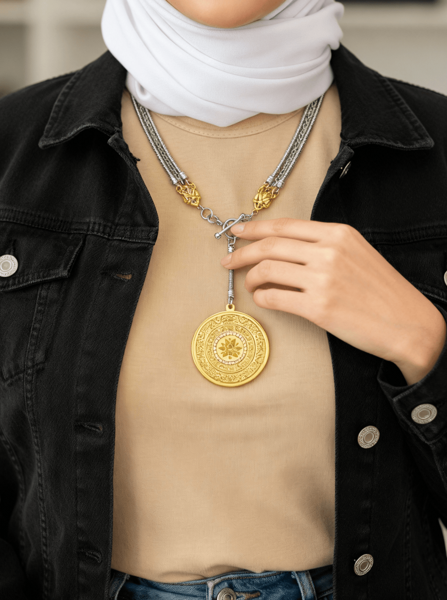Sohair Necklace - Gold & Silver Plated