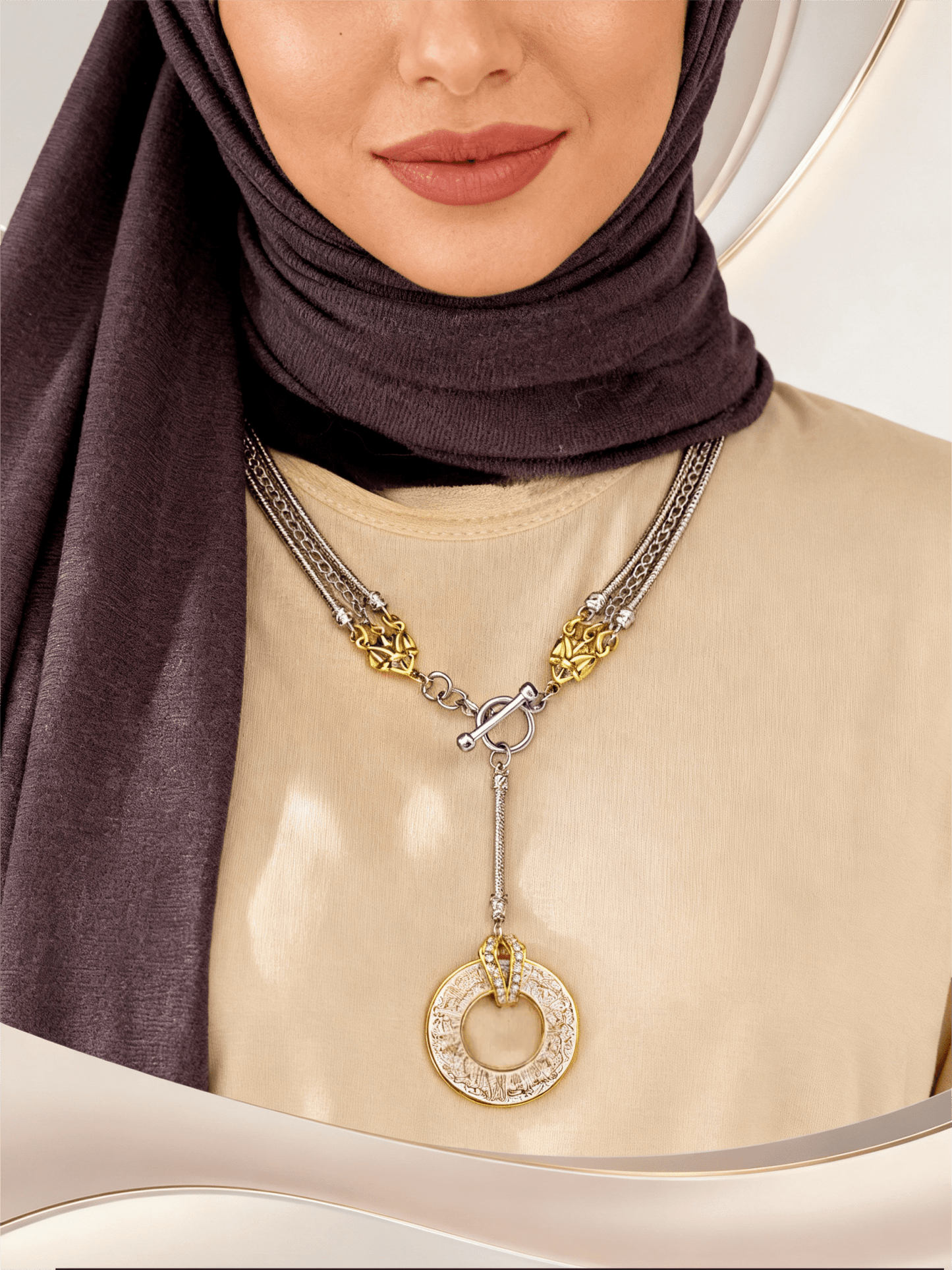 Calligraphy Shine - Gold Plated Necklace