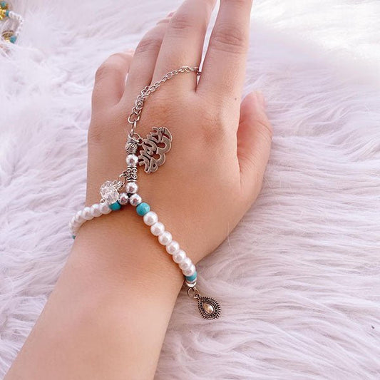 Waten Rosary - Pearl And Turquoise Stones