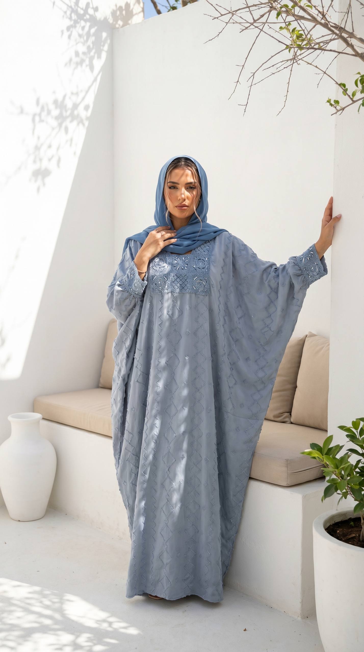 Asmahan Luxurious Linen Abaya