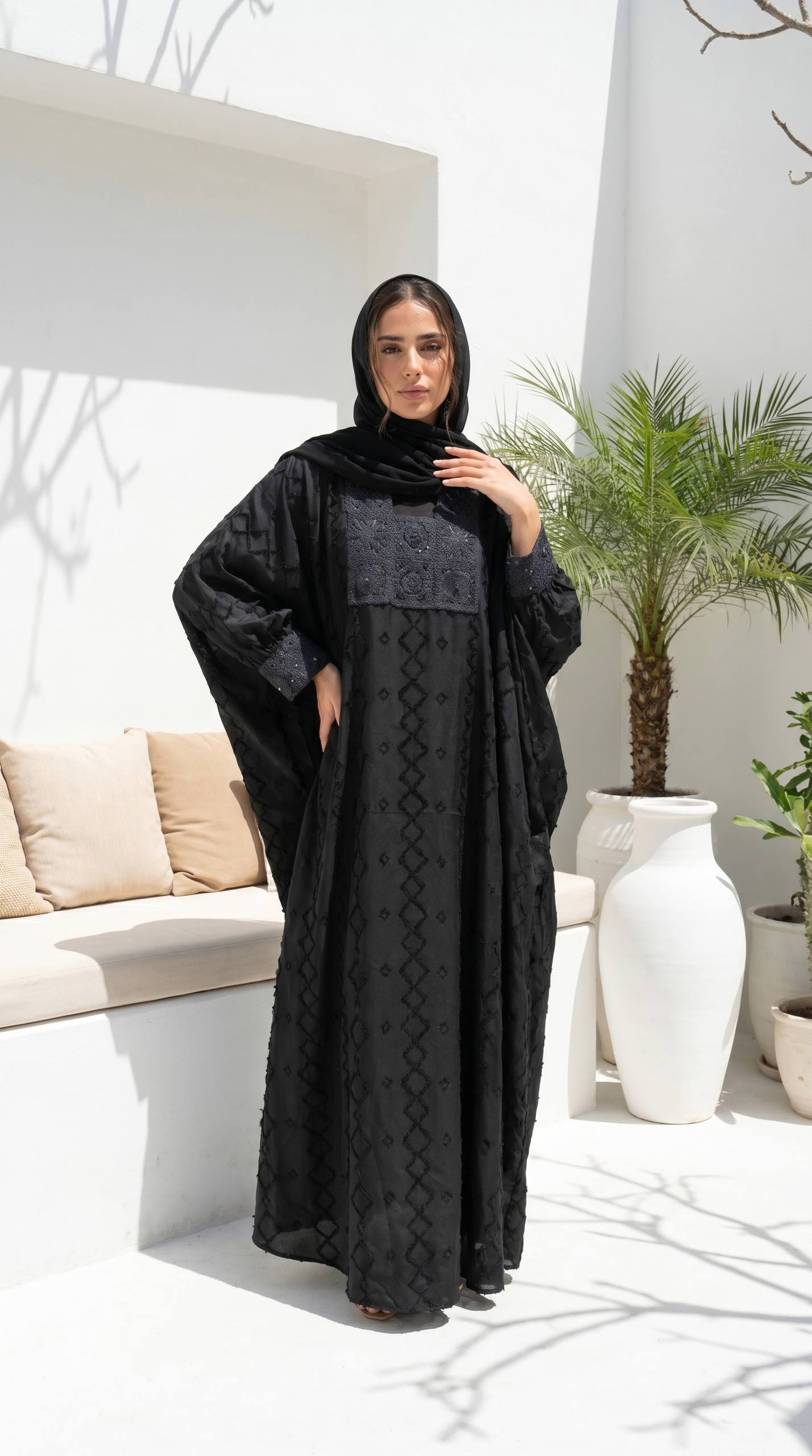 Asmahan Luxurious Linen Abaya