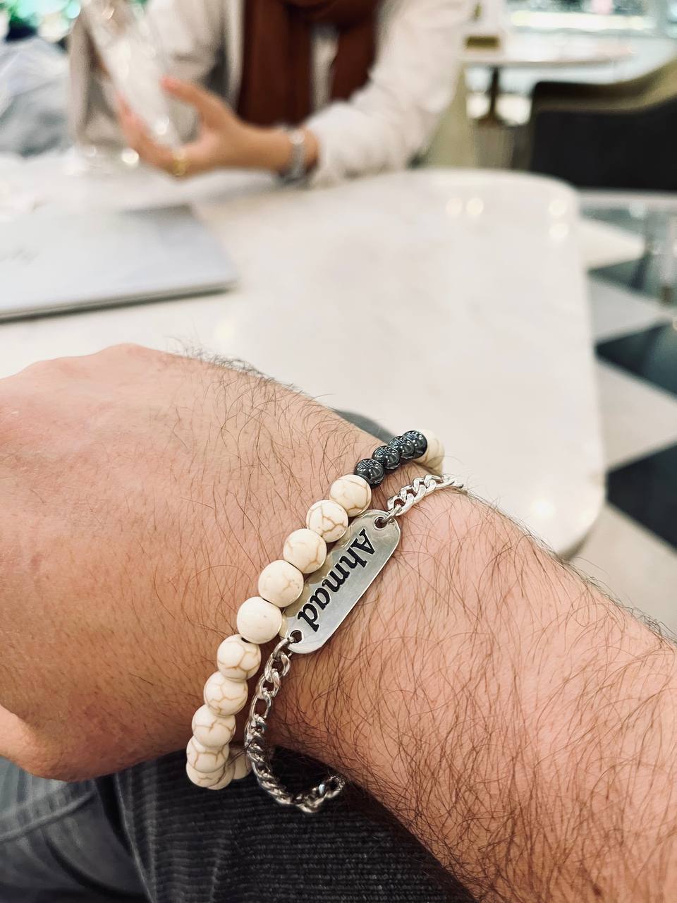 Customized Ahmed  Set - Agate Bracelets