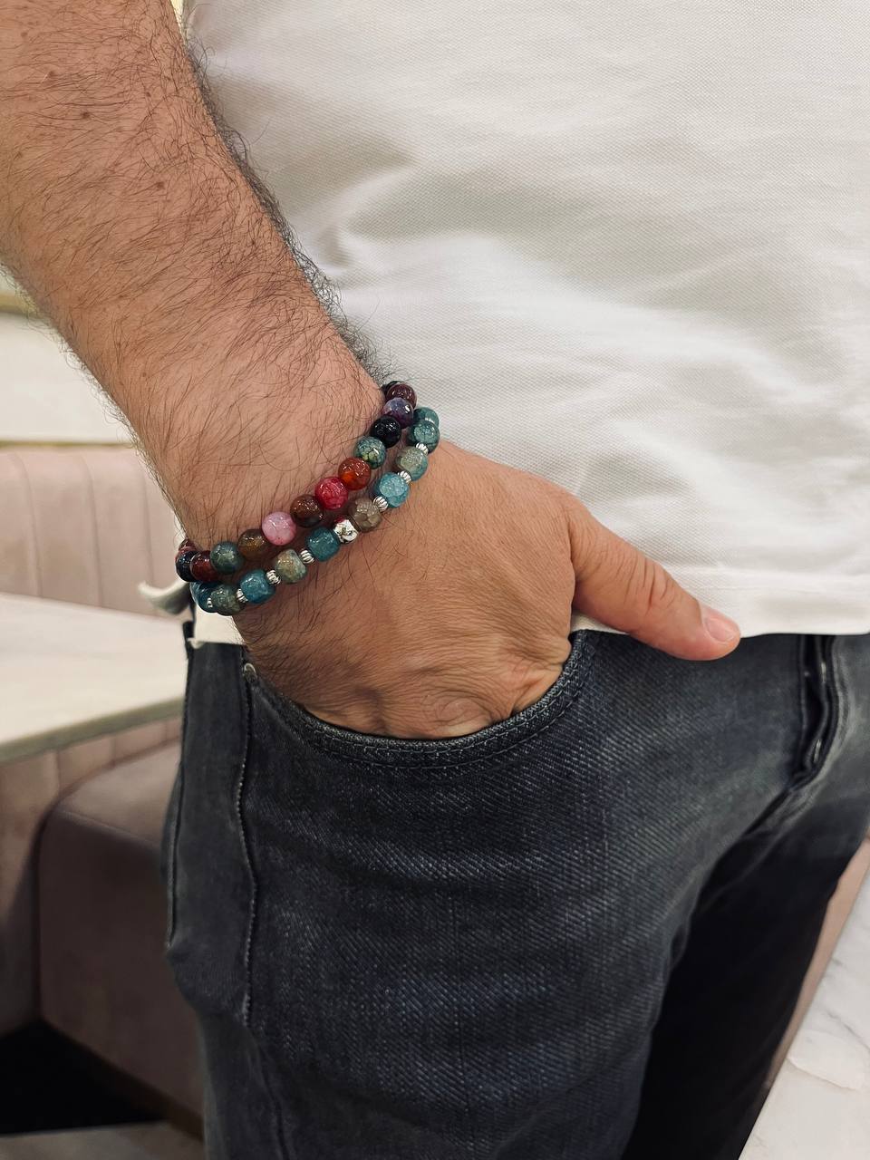 Hamza Set - Agate Bracelets