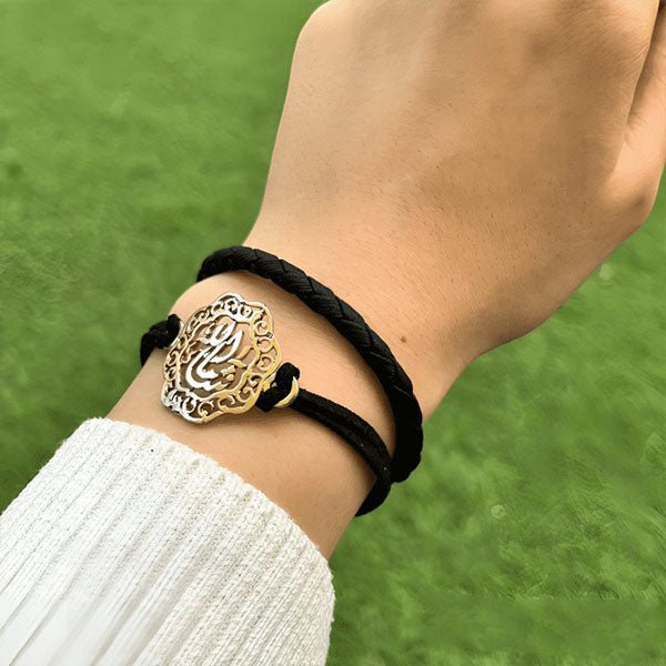 Elegant Black Leather Bracelets
