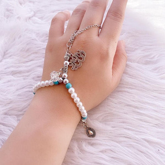 Waten Rosary - Pearl And Turquoise Stones