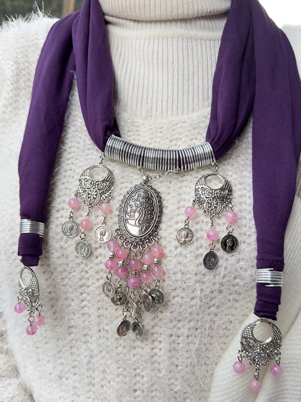 Jumana Necklace Scarf - Cotton