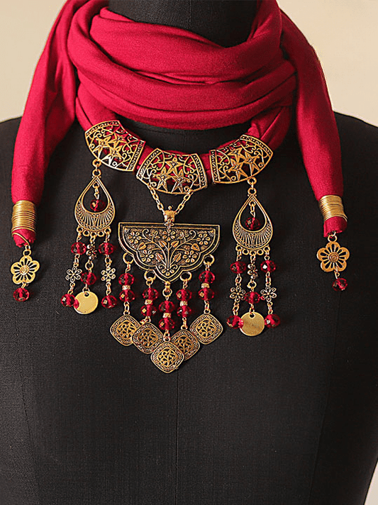 Red Hur Necklace Scarf