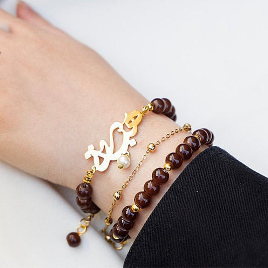 "Heba" Customized Delicate Set - Gold Plated
