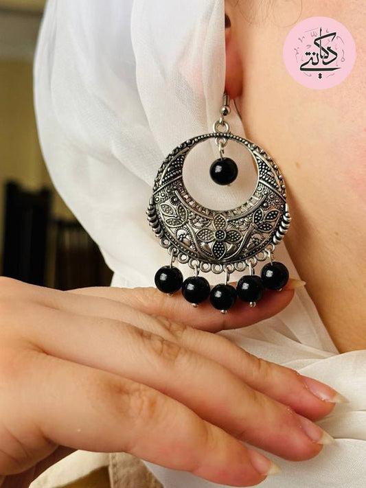 Black Earring - Metal