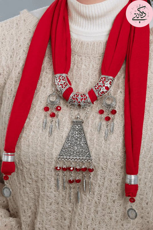 Nour Necklace  Scarf - Cotton