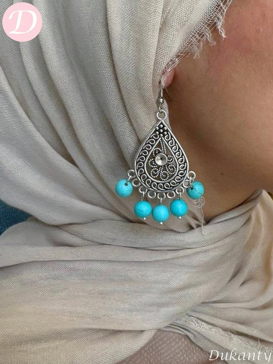 Habiba Earrings - Silver Metal