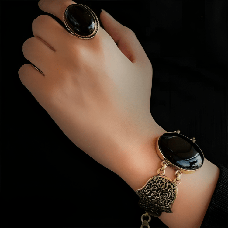 Arabian Kaaf Set - Black Agate
