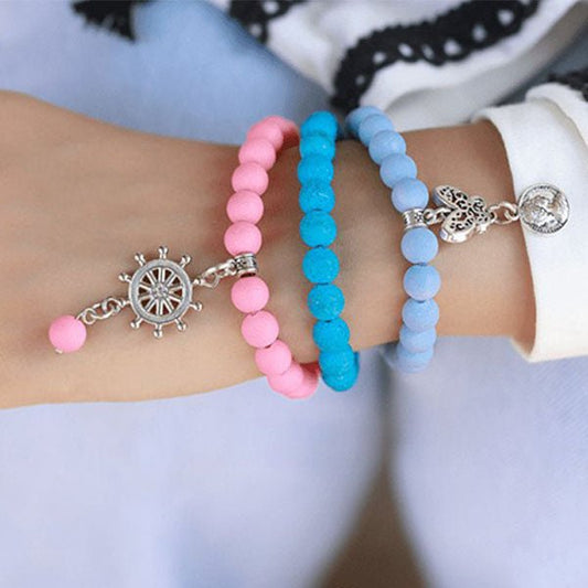 Mary Set - Marble And Agate Bracelets