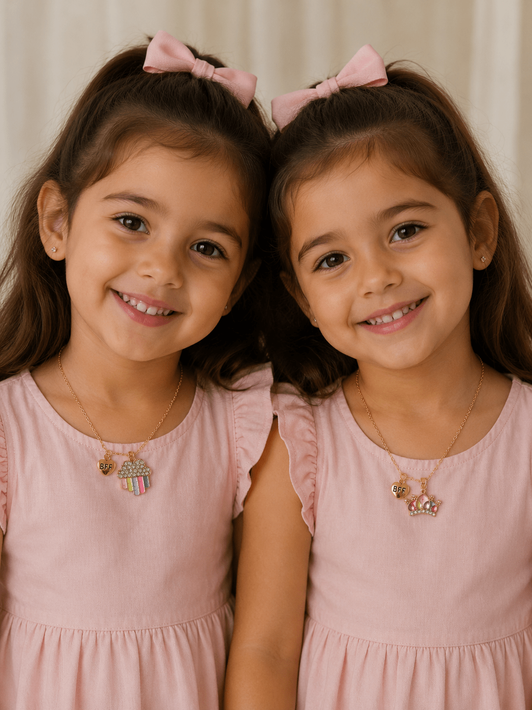 Twin Sisters Necklace  - Stainless Steel