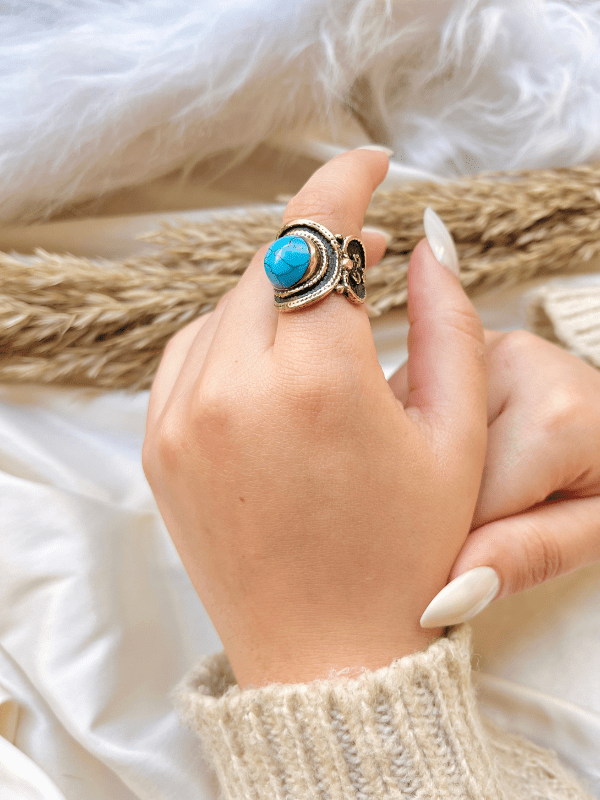 Qamar Agate Ring - Pure Copper