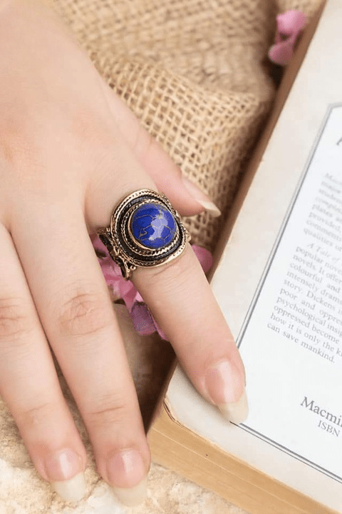 Qamar Agate Ring - Pure Copper