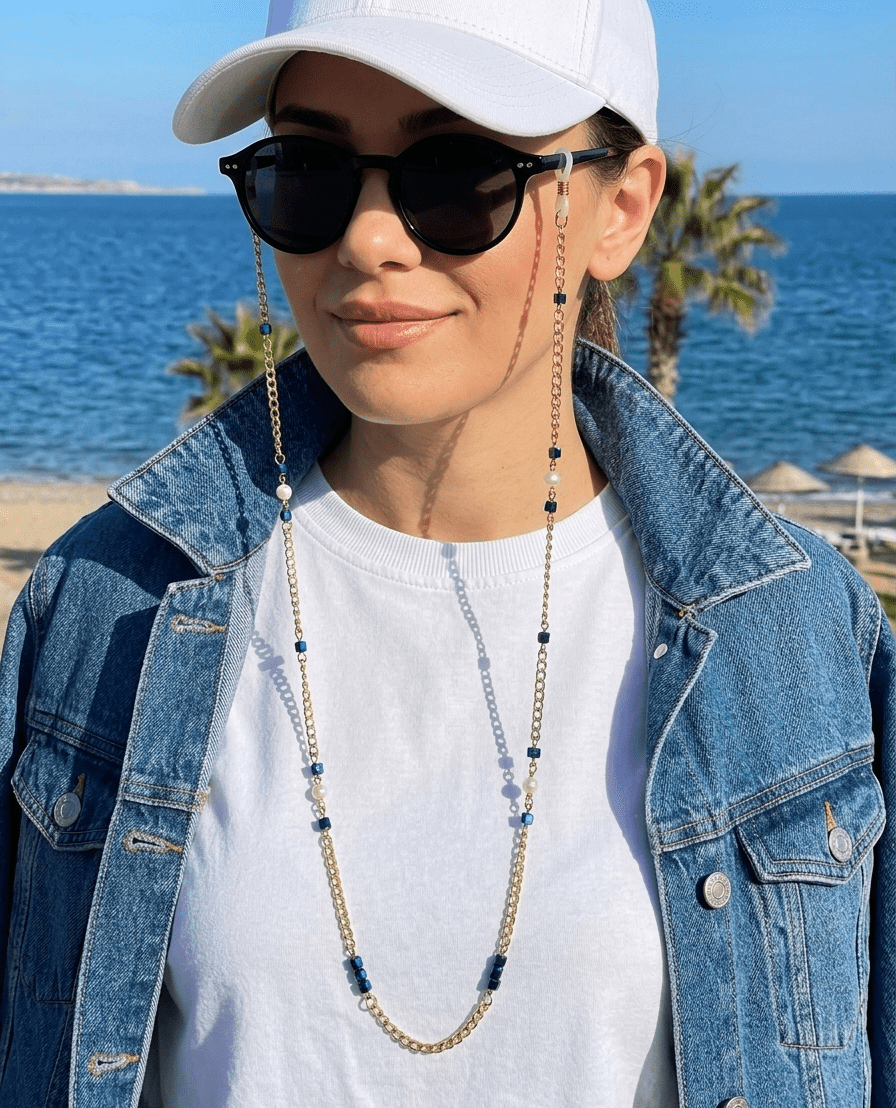 Celine Glasses Chain - Chinese gold chain