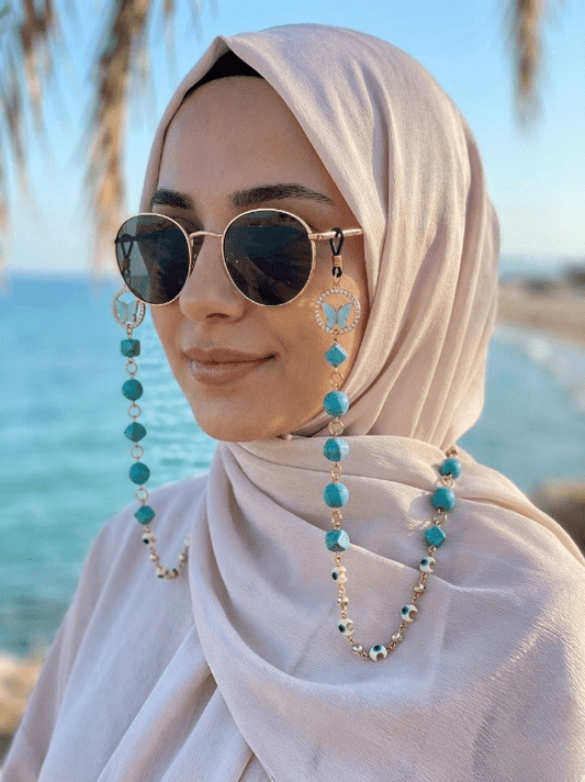 Turquoise Glasses Chain - Turquoise