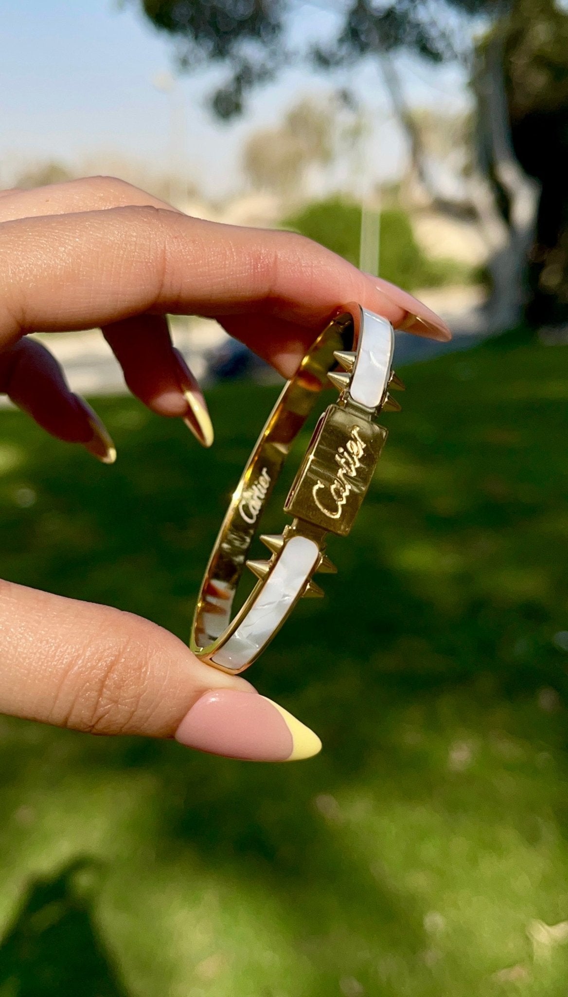 Cartier White Bangle - Stainless Steel