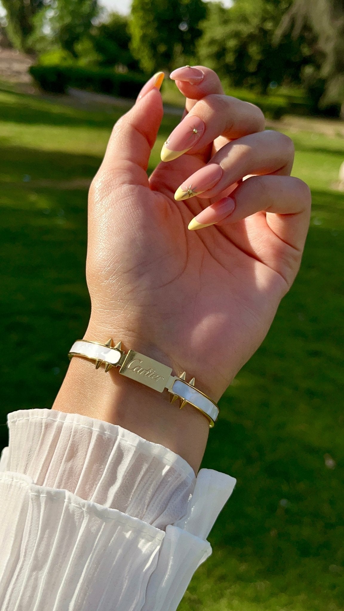 Cartier White Bangle - Stainless Steel