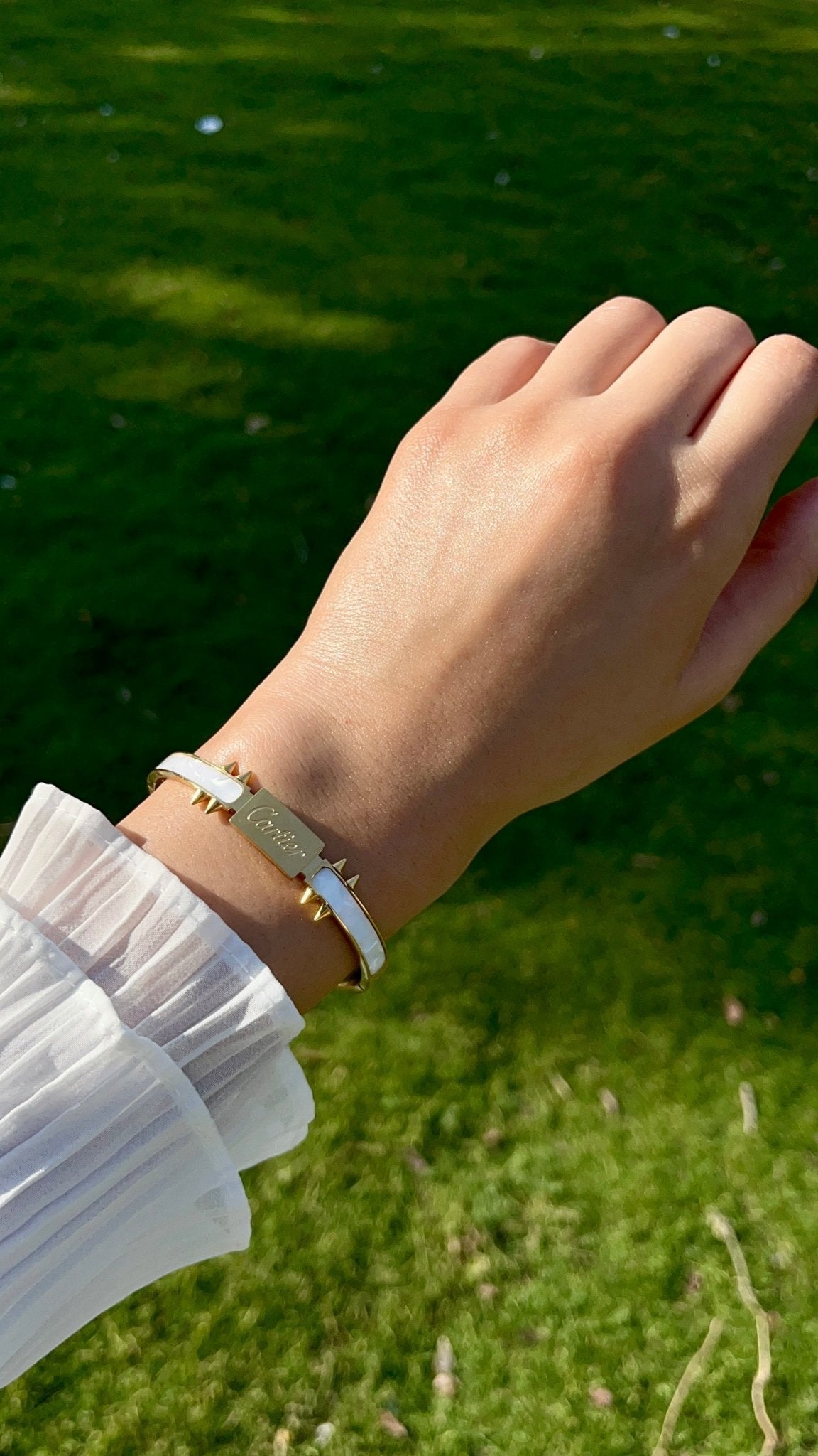 Cartier White Bangle - Stainless Steel